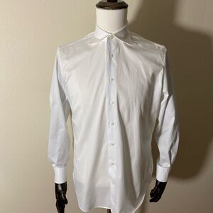 Suitsupply Mens Traveler Tailor Fit White Pima cotton Dress Shirt 41/16